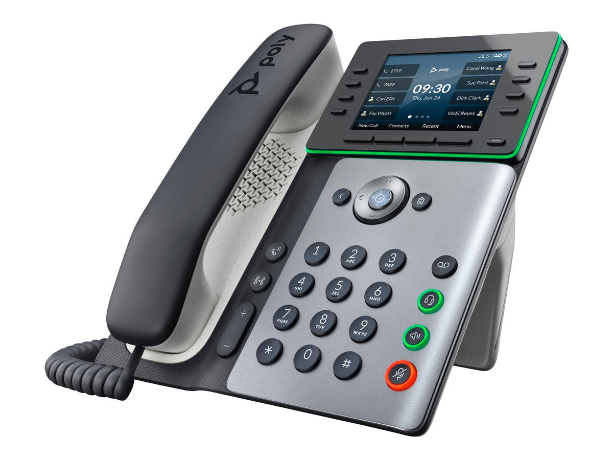 HP Poly Edge E350 - VoIP-Telefon mit Rufnummernanzeige/Anklopffunktion