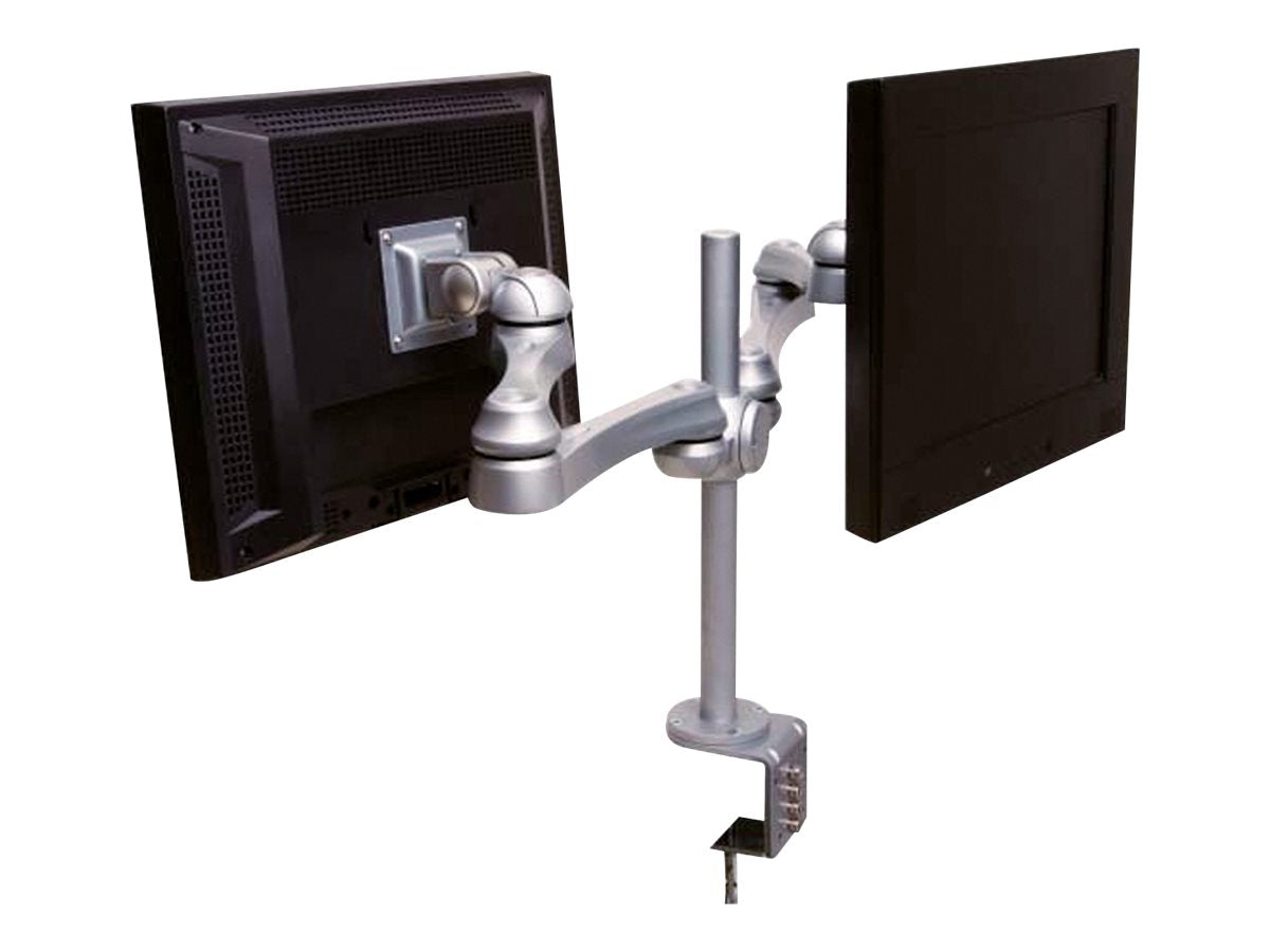 ROLINE Dual LCD Monitor Arm - Befestigungskit (Spannbefestigung für Tisch, einstellbarer Montagearm)