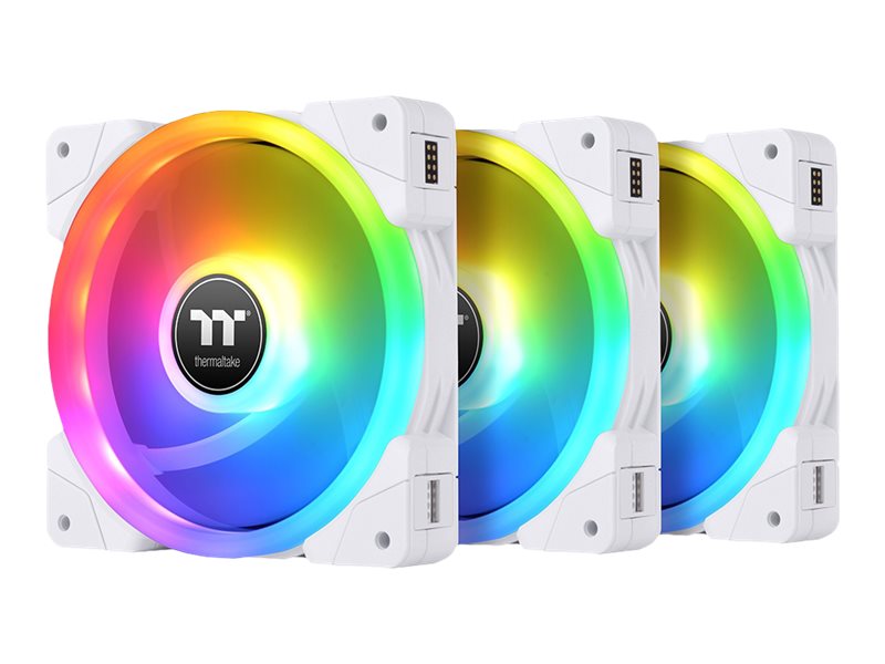 Thermaltake SWAFAN EX12 RGB - Premium Edition - Gehäuselüfter - 120 mm - weiß (Packung mit 3)