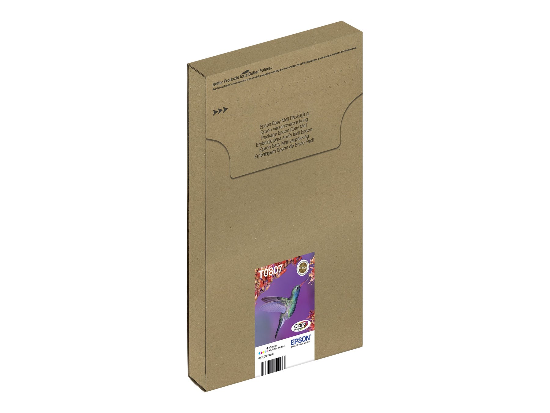 Epson T0807 Easy Mail Packaging - 6er-Pack - Schwarz, Gelb, Cyan, Magenta, hellmagentafarben, hell Cyan