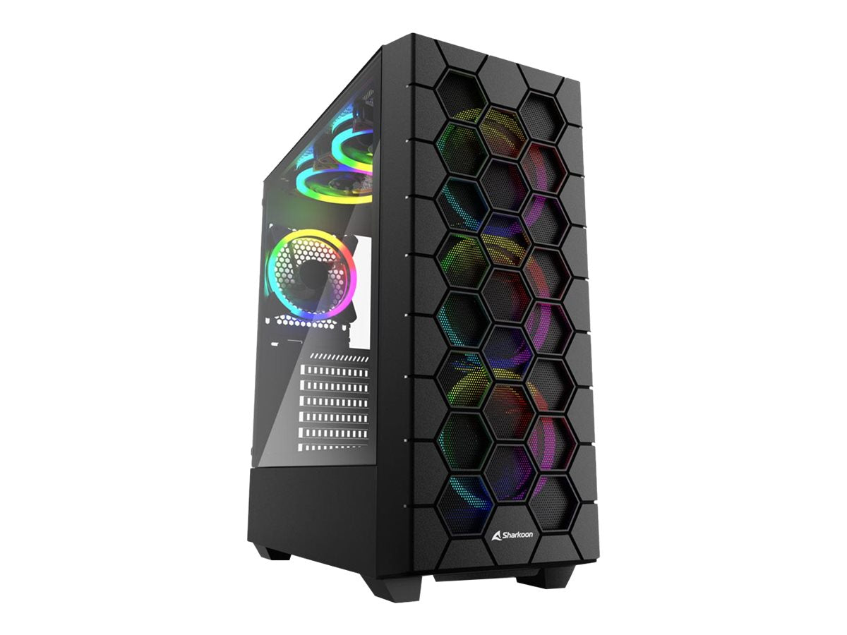 Sharkoon RGB Hex - Mid tower - ATX - Seitenteil mit Fenster (gehärtetes Glas)