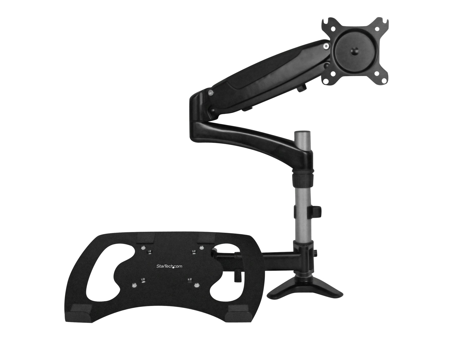 StarTech.com Laptop Monitor Stand - Computer Monitor Stand - Full Motion Articulating - VESA Mount Monitor Desk Mount - Befestigungskit (Befestigung für Stange, Gummipad, Laptop-Ablage, Federarm, Schwenkarm)