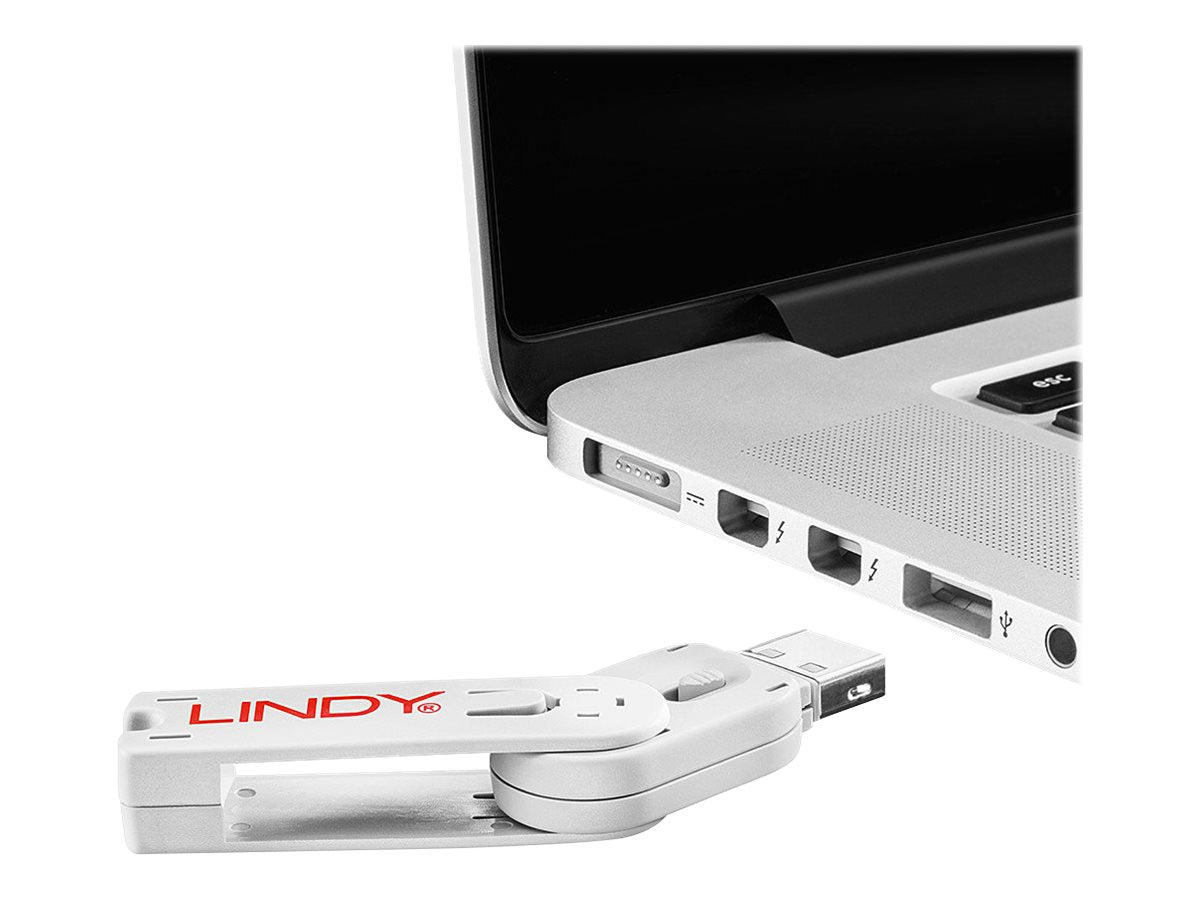 Lindy USB Port Blocker - USB-Portblocker - weiß