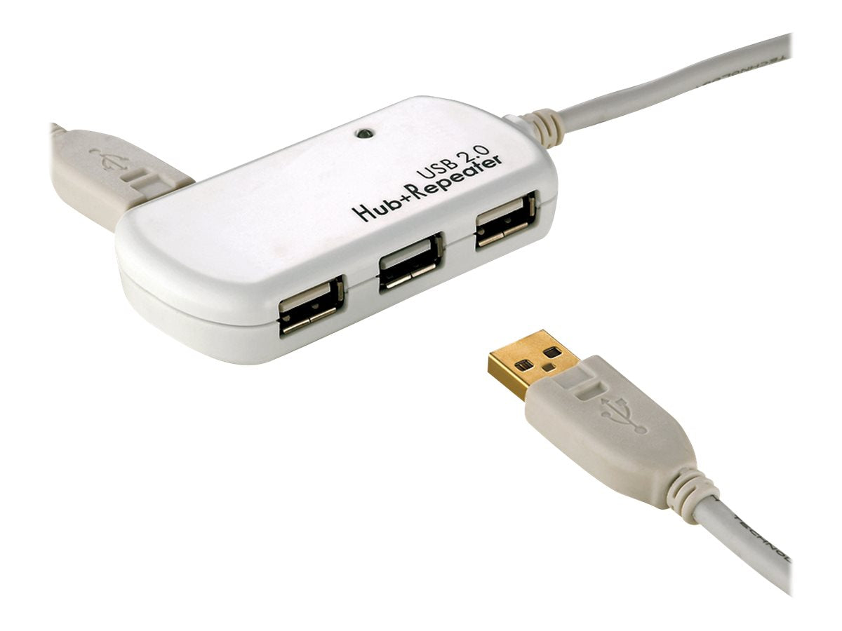 ROLINE USB 2.0 4-Port Hub mit Repeater - Hub