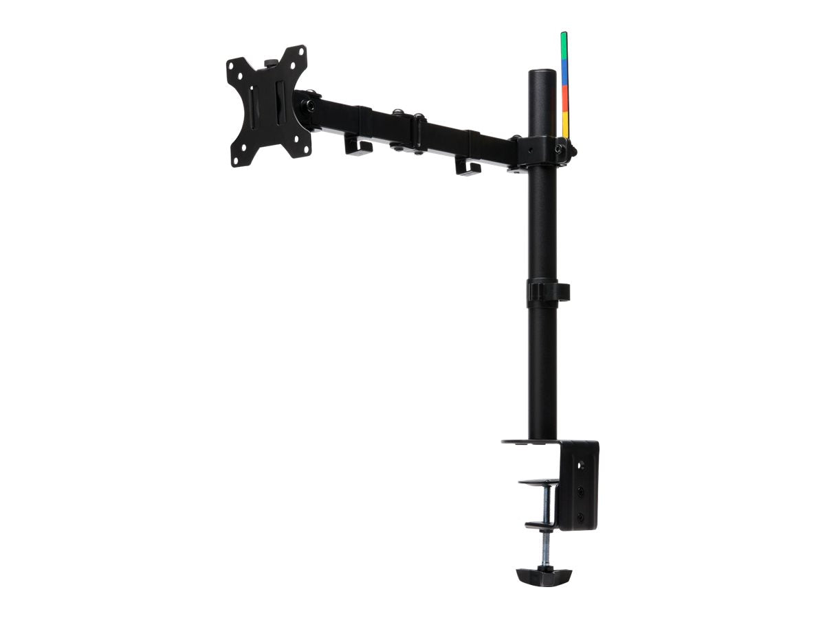 Kensington SmartFit Ergo Single Extended Monitor Arm - Befestigungskit - einstellbarer Arm - für Monitor - pulverbeschichteter Stahl - Schwarz - Bildschirmgröße: bis zu 86,4 cm (bis zu 34 Zoll)