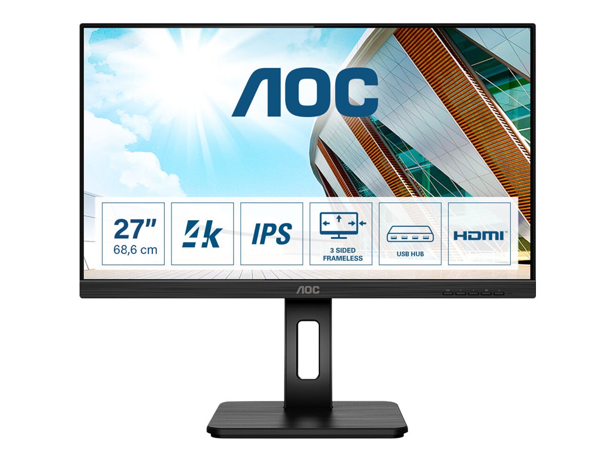 AOC U27P2 - LED-Monitor - 68.4 cm (27") - 3840 x 2160 4K UHD (2160p)