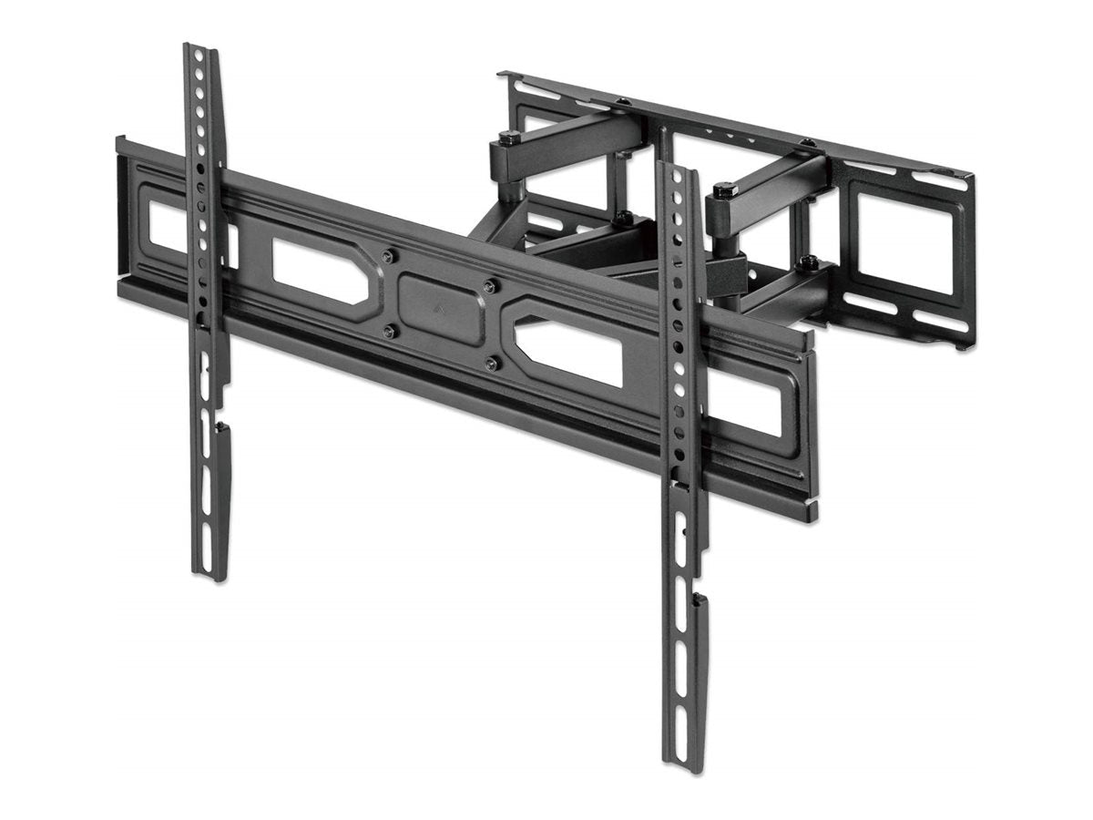 Manhattan TV & Monitor Mount, Wall, Full Motion, 1 screen, Screen Sizes: 37-65", Black, VESA 100x100 to 600x400mm, Max 40kg, LFD, Tilt & Swivel with 3 Pivots, Lifetime Warranty - Befestigungskit (Wandmontage)