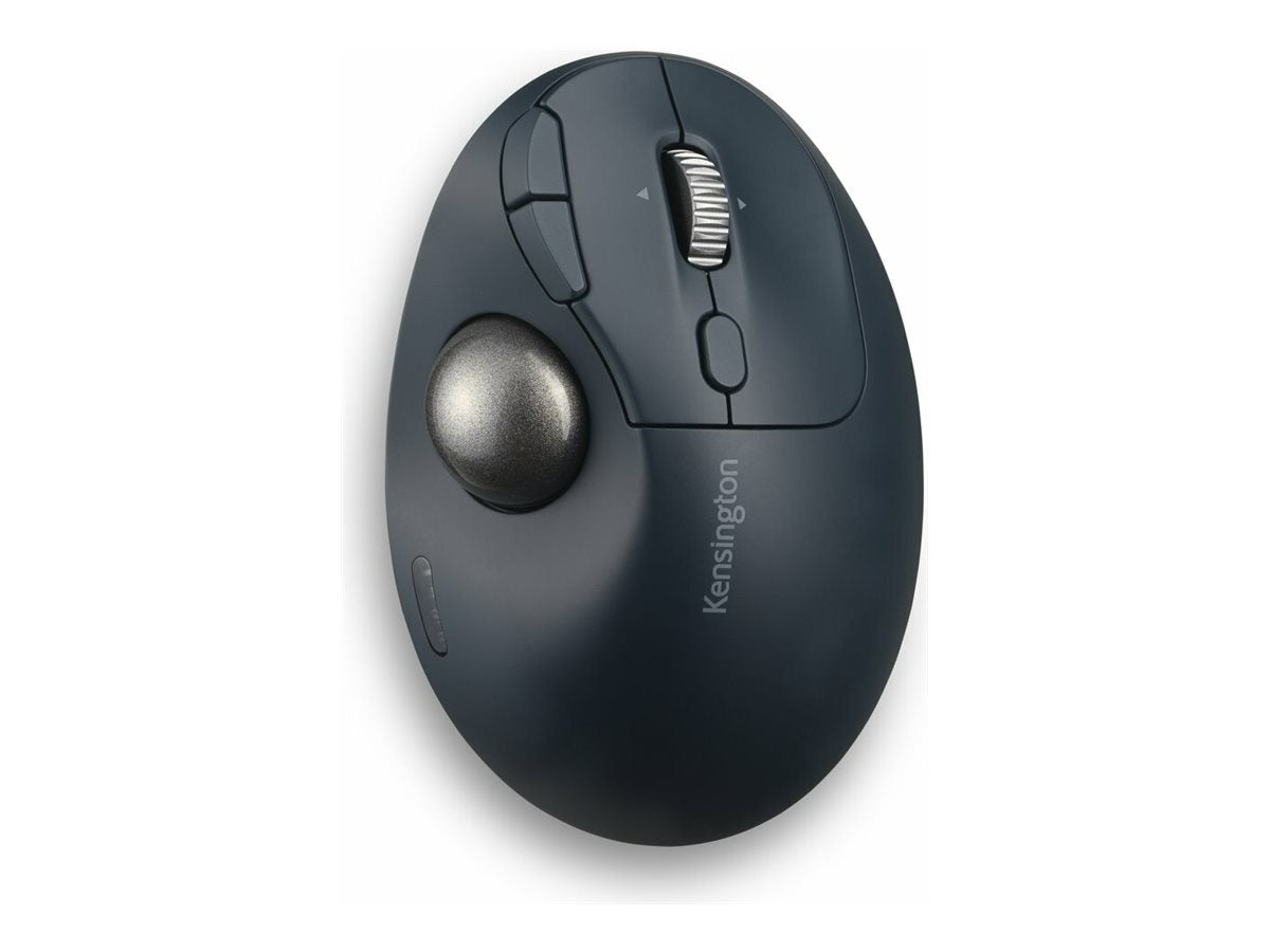 Kensington Pro Fit Ergo TB550 Trackball - Vertikale Maus - ergonomisch - optisch - 9 Tasten - kabellos - Bluetooth, 2.4 GHz - kabelloser Empfänger (USB)