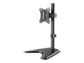 Manhattan TV & Monitor Mount, Desk, Stand Assembly, VESA 75x75 to 100x100mm, Max 7kg, Lifetime Warranty - Aufstellung - für LCD-Display - Stahl - Schwarz - Bildschirmgröße: 43.2-68.6 cm (17"-27")