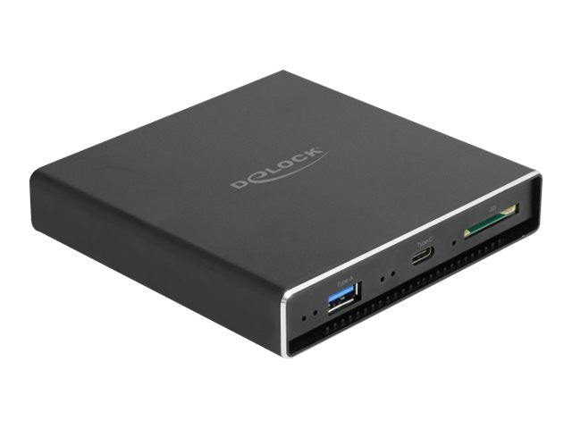 Delock External Enclosure for 2.5" SATA HDD / SSD with additional USB Type-C and Type-A Port and SD Slot - Speichergehäuse - 2.5" (6.4 cm)