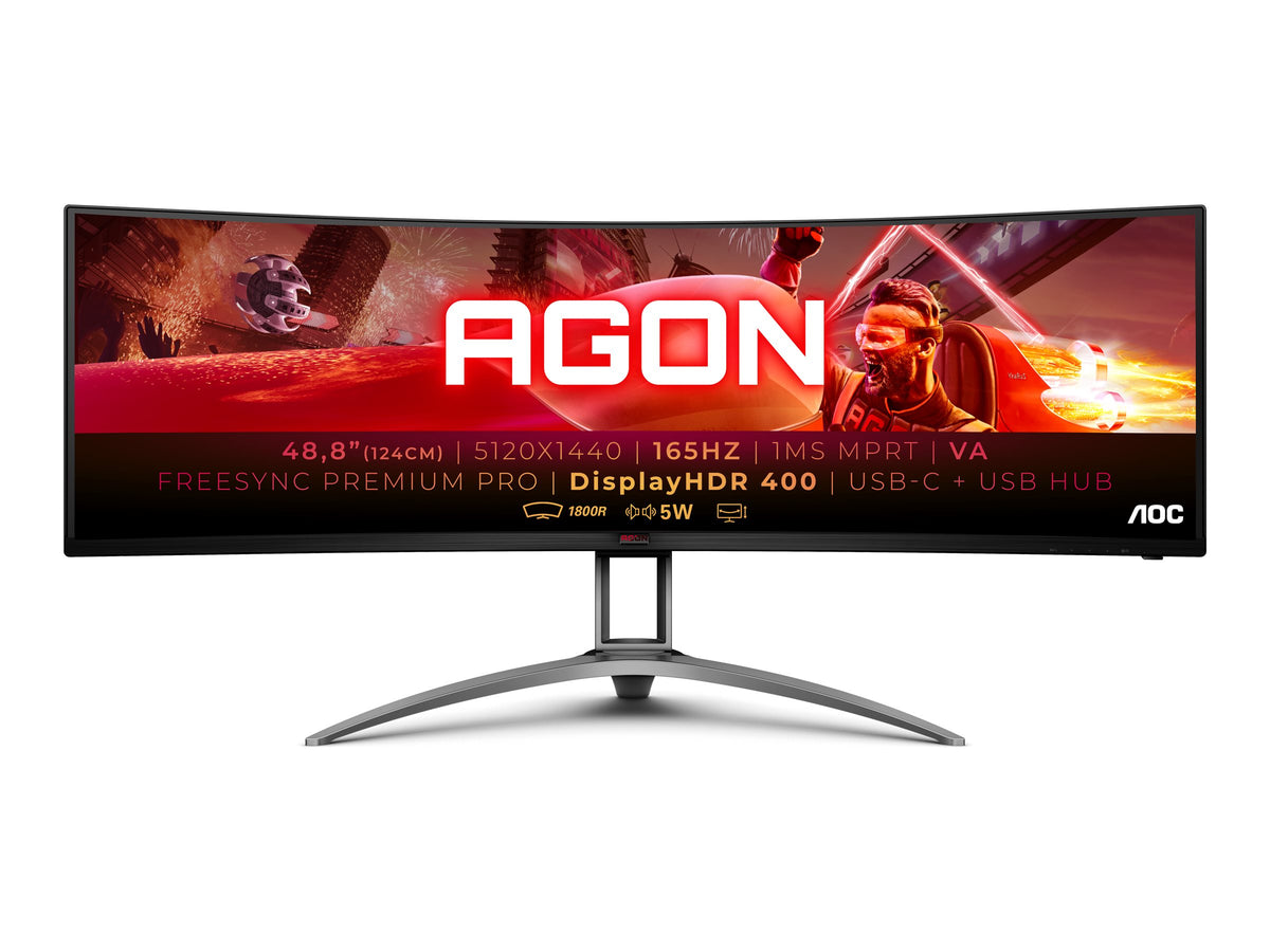 AOC Gaming AG493UCX2 - AGON Series - LED-Monitor - Gaming - gebogen - 124.5 cm (49")