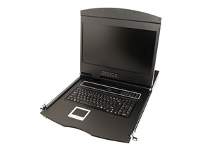 VALUE KVM-Konsole mit KVM-Switch - 8 Anschlüsse - USB - Deutsch - 48 cm (19")