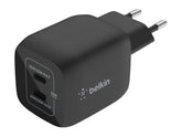 Belkin BoostCharge Pro - Netzteil - PPS- und GaN-Technologie - 45 Watt - 3 A - Fast Charge, PD 3.0 - 2 Ausgabeanschlussstellen (2 x USB-C)