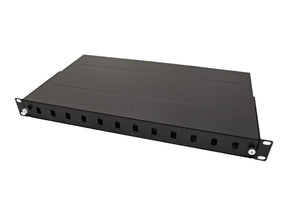 ROLINE Leeres Keystone-Patchpanel - Rack montierbar - Schwarz - 1U - 48.3 cm (19")