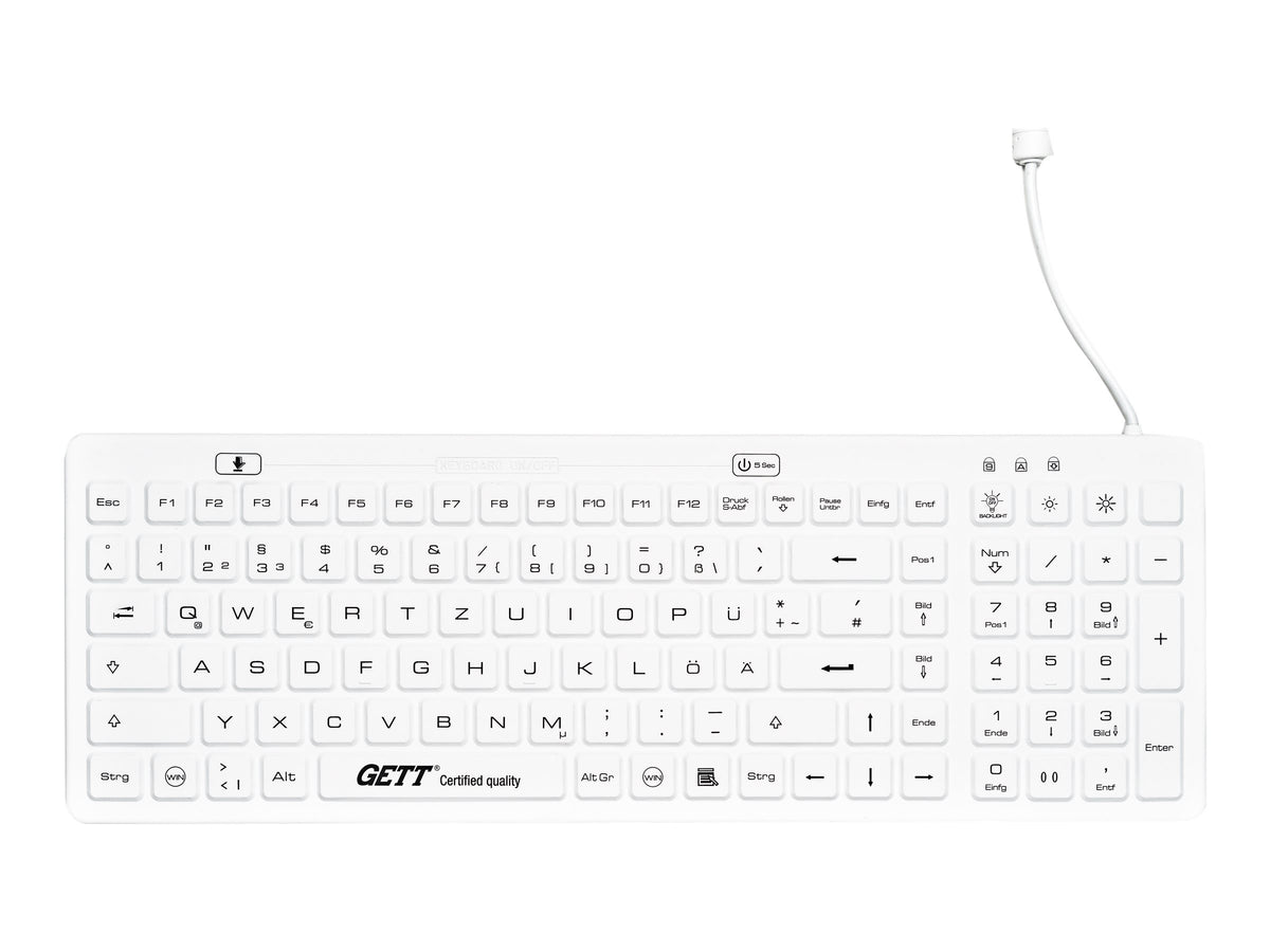 GETT TKG-110-GCQ-MED-AM-IP68-BACKL-WHITE-USB