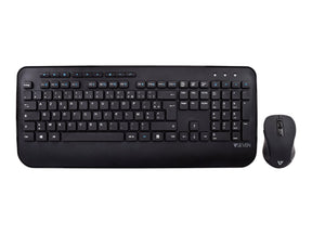 V7 CKW300FR - Tastatur-und-Maus-Set - kabellos