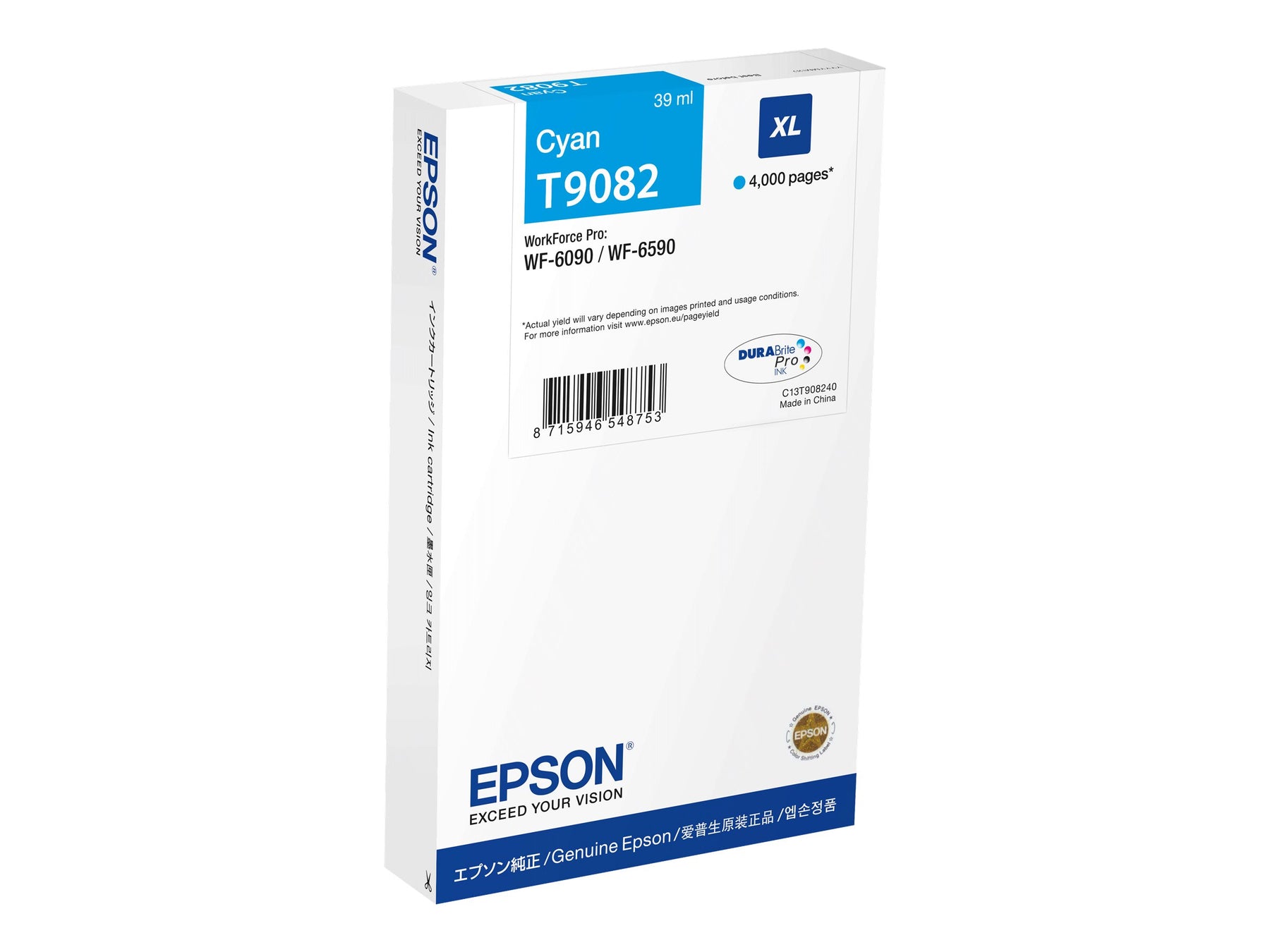 Epson T9082 - 39 ml - Größe XL - Cyan - original