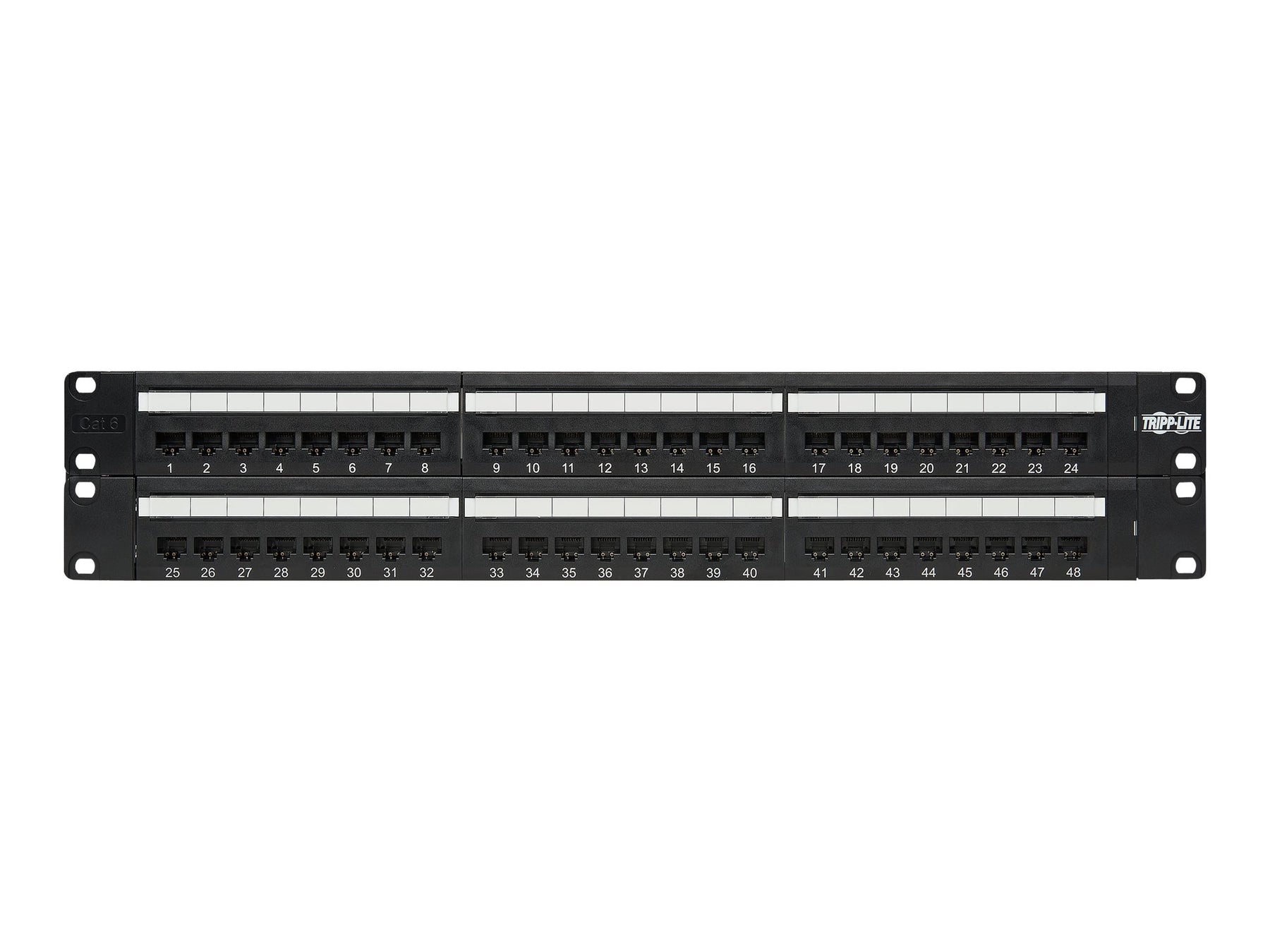 Tripp 48-Port Cat6 Cat5 Patch Panel Rackmount 110 Punch Down RJ45 Ethernet 1URM 568B - Patch Panel - CAT 6 - 48.3 cm (19")