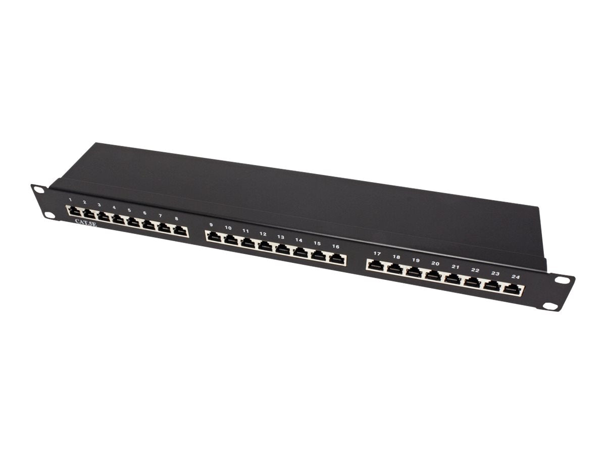 VALUE Patch Panel - CAT 5e - STP - RJ-45 X 24 - Schwarz - 48.3 cm (19")