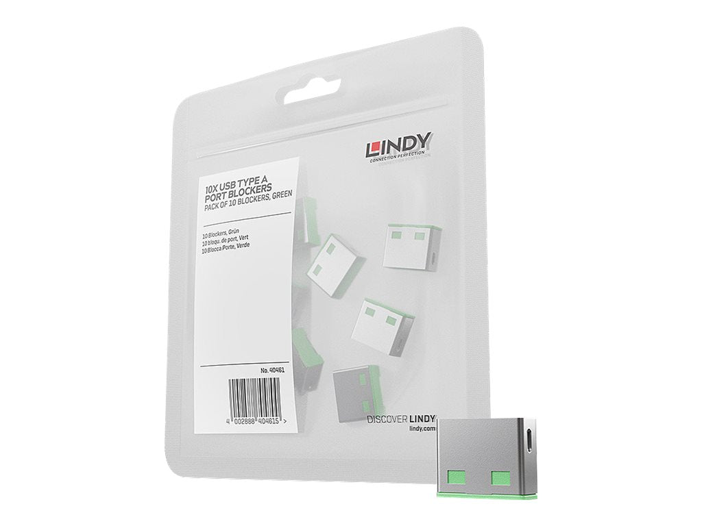 Lindy USB Port Blocker - USB-Portblocker - grün (Packung mit 10)