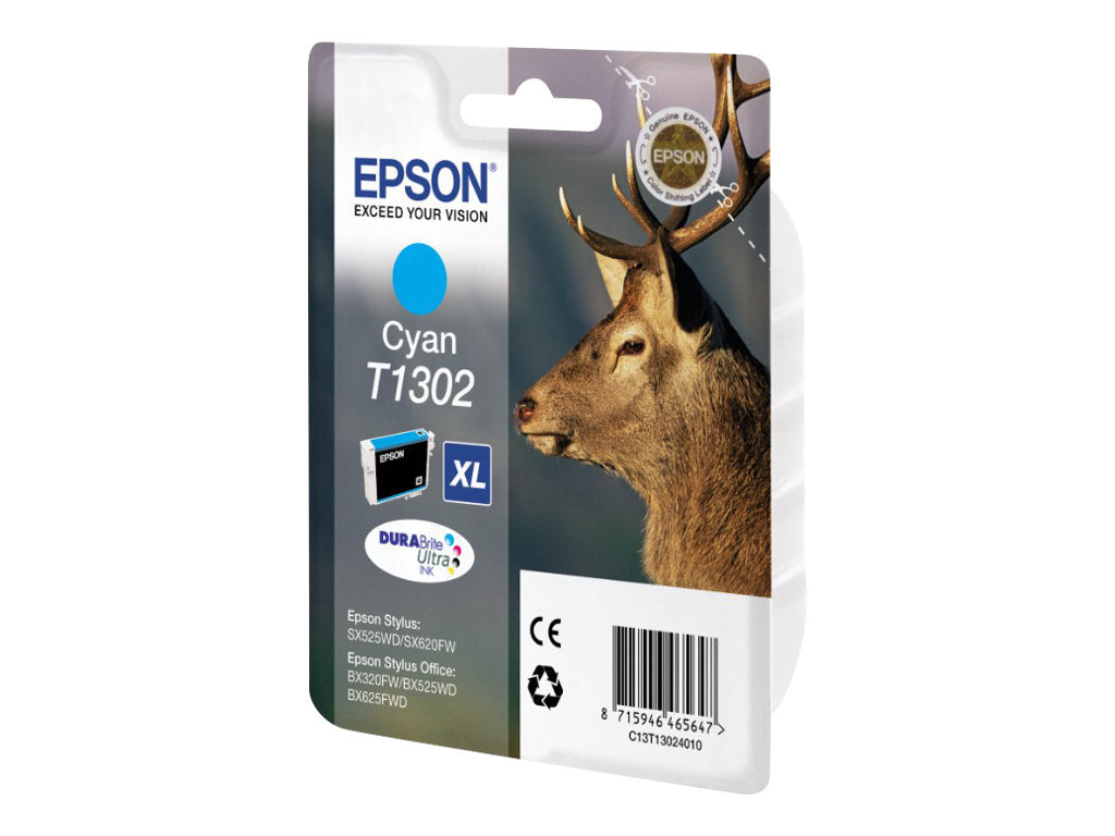 Epson T1302 - 10.1 ml - Cyan - Blister mit RF- / aktustischem Alarmsignal