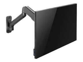 LogiLink Befestigungskit (Wandmontage) - Gasfeder - für Monitor / Curved-Monitor - Kunststoff, Aluminium, Stahl - Schwarz - Bildschirmgröße: 43.2-81.3 cm (17"-32")