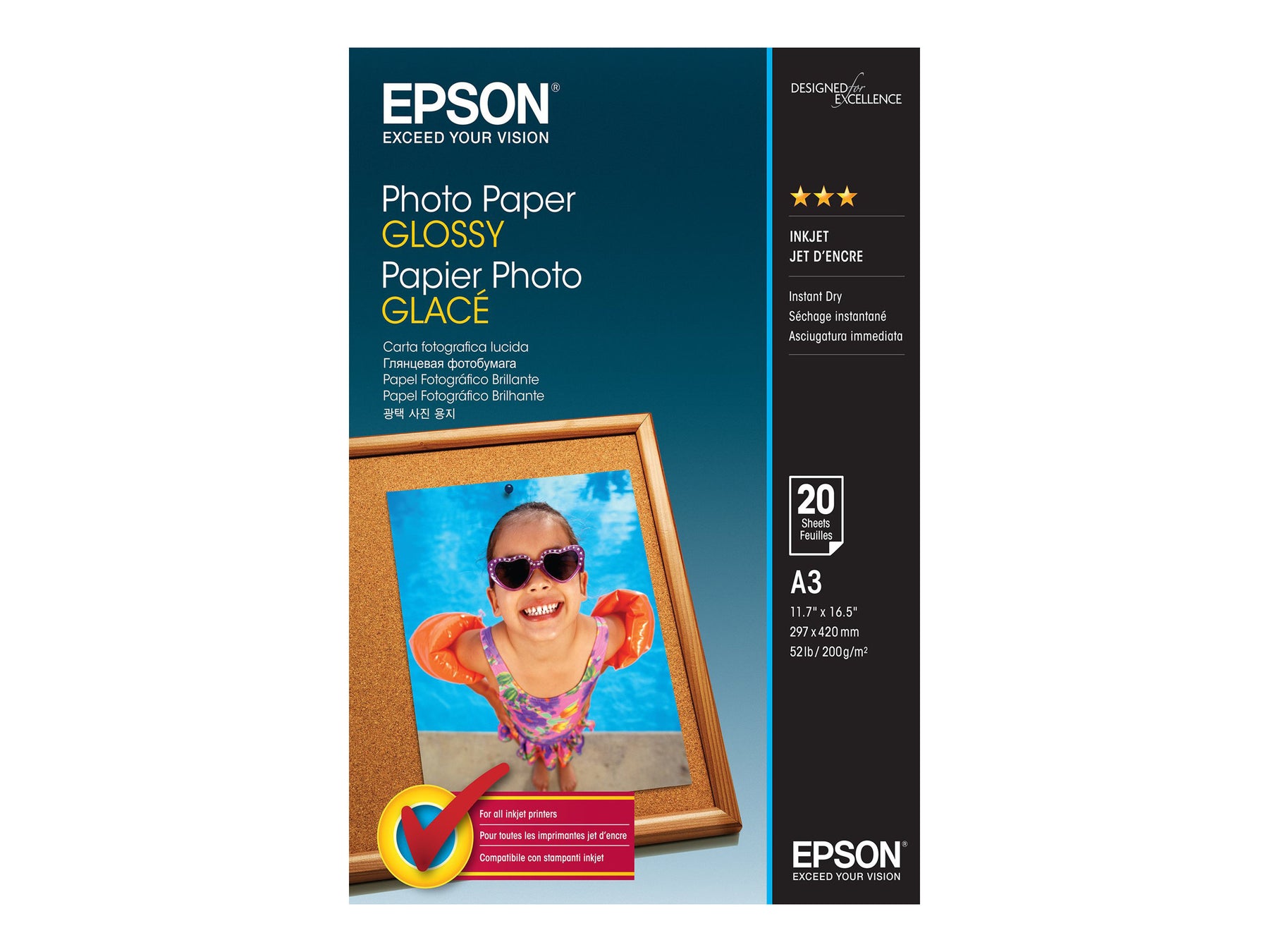 Epson Glänzend - A3 (297 x 420 mm) - 200 g/m²