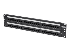 Tripp 48-Port Cat6 Cat5 Patch Panel Rackmount 110 Punch Down RJ45 Ethernet 1URM 568B - Patch Panel - CAT 6 - 48.3 cm (19")