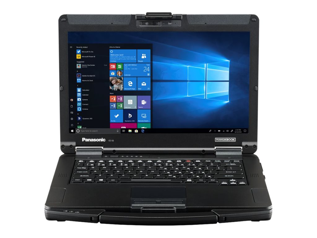 Panasonic Toughbook 55 - Robust - 180°-Scharnierdesign - Intel Core i5 1145G7 / 2.6 GHz - vPro - Win 11 Pro - Intel Iris Xe Grafikkarte - 8 GB RAM - 256 GB SSD TCG Opal Encryption, NVMe - 35.6 cm (14")