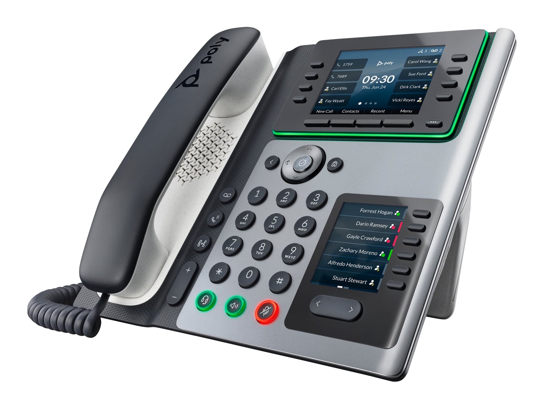 HP Poly Edge E450 - VoIP-Telefon mit Rufnummernanzeige/Anklopffunktion