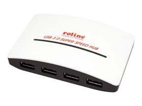 ROLINE USB 3.0 Hub "Black and White" - Hub - 4 x SuperSpeed USB 3.0