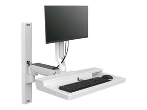 Ergotron CareFit Combo System - Befestigungskit (Gelenkarm, Tastatur-Tablett, Wandschiene 34", Wandhalterung, Laufschienenadapter, Wandschienenabdeckungen, Laufschienenhalterung)