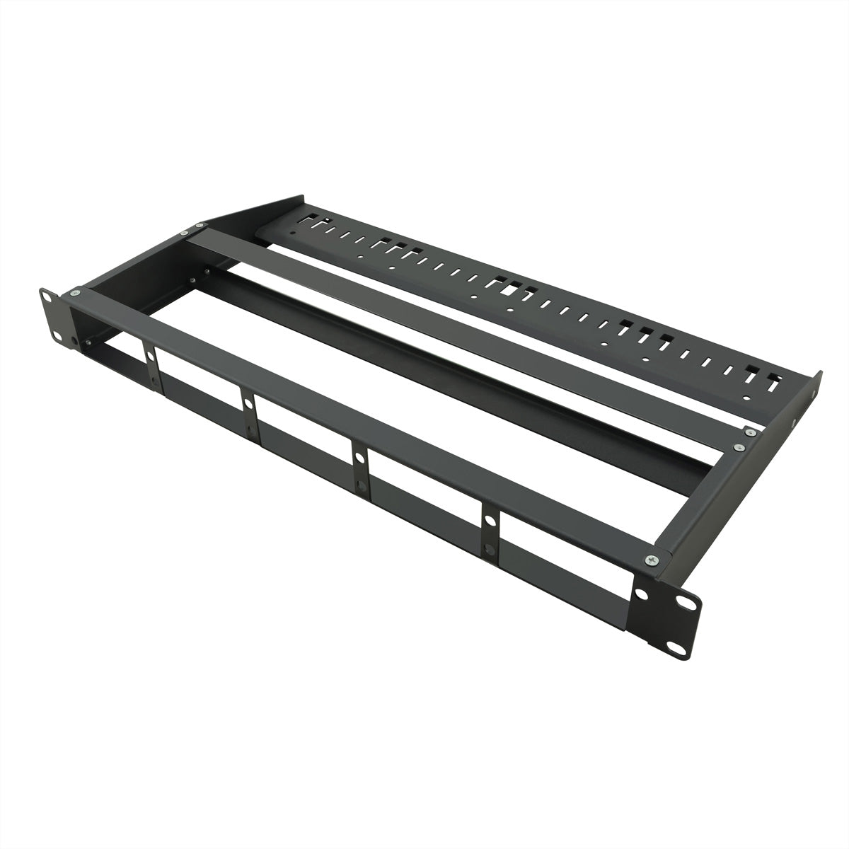 VALUE MPO Panel for 3 Modules - Blankes Paneel für Glasfaser-Kassette - Rack montierbar - Schwarz - 1U (19")