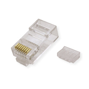 VALUE Netzwerkanschluss - RJ-45 (M) - ungeschirmt - CAT 6e - durchsichtig (Packung mit 100)