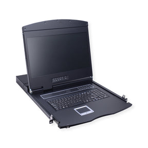 VALUE KVM-Konsole mit KVM-Switch - 8 Anschlüsse - USB - Französisch - 43.2 cm (17")