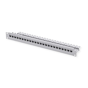 Telegärtner Karl Gärtner Telegärtner - Patch Panel - Vorderseite - Rack montierbar - RJ-45 X 24 - Hellgrau, RAL 7035 - 1U - 48.3 cm (19")