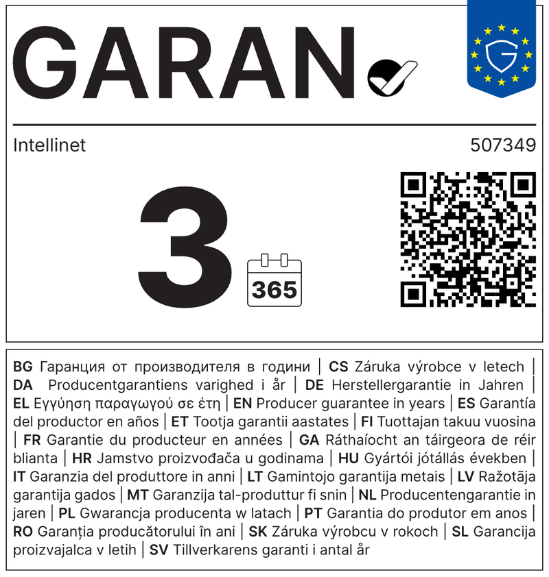 Gewerbliche Haltbarkeitsgarantie des Herstellers