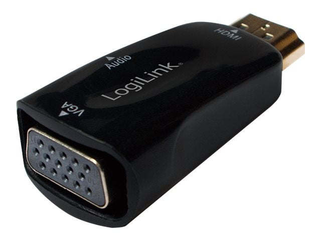 LogiLink Videokonverter - HDMI - VGA - Schwarz