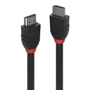 Lindy Anthra Line - HDMI-Kabel - HDMI männlich zu HDMI männlich - 0.5 m - Dreifachisolierung - Schwarz - rund, Dolby DTS-HD Master Audio-Unterstützung, unterstützt 8K 60 Hz (7680 x 4320)