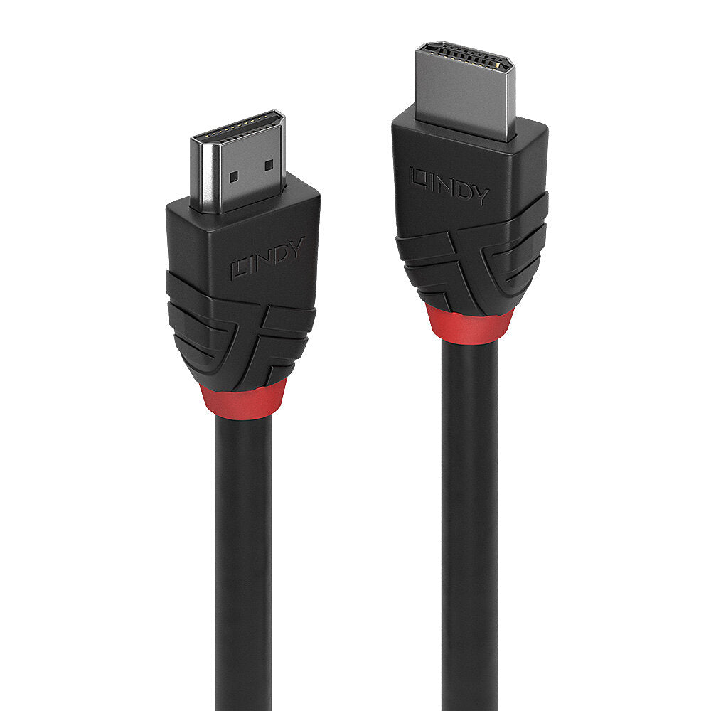 Lindy Black Line - Ultra High Speed - HDMI-Kabel mit Ethernet - HDMI männlich zu HDMI männlich - 3 m - Dreifachisolierung - Schwarz - rund, unterstützt 8K 60 Hz (7680 x 4320)