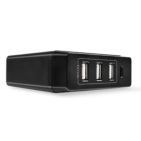 Lindy Netzteil - 72 Watt - 3 A - PD 3.0 - 4 Ausgabeanschlussstellen (3 x USB Typ A, 24 pin USB-C)