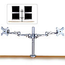 Lindy Dual Adjustable LCD Arms - Montagekomponente (2 Gelenkarme)