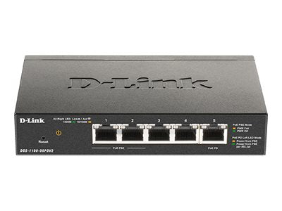 D-Link DGS 1100-05PDV2 - Switch - Smart - 5 x 10/100/1000 (2 PoE)