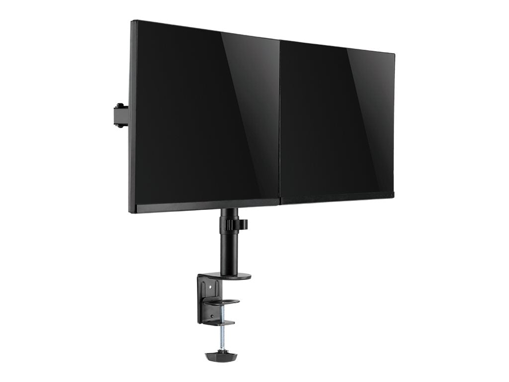 LogiLink Befestigungskit - einstellbarer Arm - für 2 LCD-Displays - Schwarz - Bildschirmgröße: 43.2-81.3 cm (17"-32")