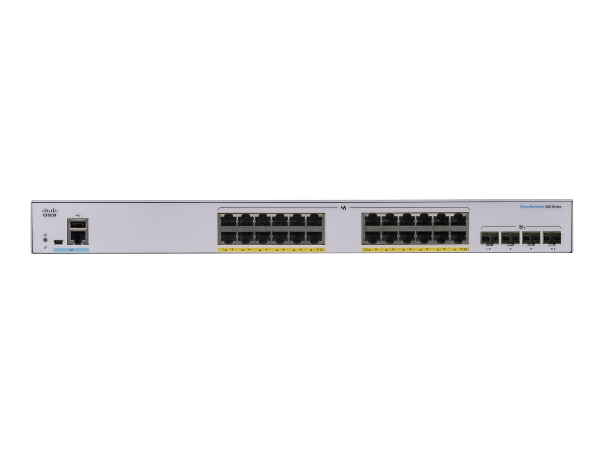 Cisco Business 350 Series 350-24FP-4G - Switch - L3 - managed - 24 x 10/100/1000 (PoE+)