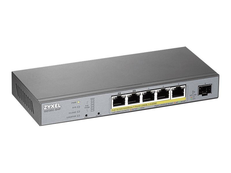 ZyXEL GS1350-6HP - Switch - Smart - 5 x 10/100/1000 (PoE+)