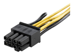 StarTech.com PCI Express 6 Pin auf 8 Pin Adapterkabel - Schwarz - Stromkabel - 6-poliges PCIe Power (W)