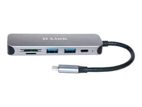 D-Link DUB-2325 - Hub - mit Kartenlesegerät - 2 x SuperSpeed USB 3.0 + 1 x USB-C