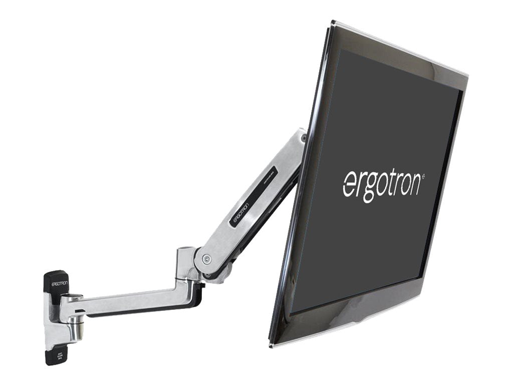 Ergotron LX - Befestigungskit (VESA-Adapter, Steh-Sitz-Arm, Basis, Verlängerung) - für LCD-Display - Kapazität 3,2 - 11,3 kg - Polished Aluminum - Bildschirmgröße: bis zu 106,7 cm (bis zu 42 Zoll)