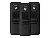 V7 VF24GAR-3PK-3E - USB-Flash-Laufwerk - 4 GB - USB 2.0 - Schwarz (Packung mit 3)